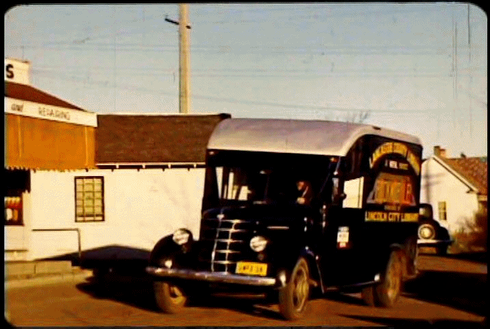 Photos of the Bookmobile about 1940